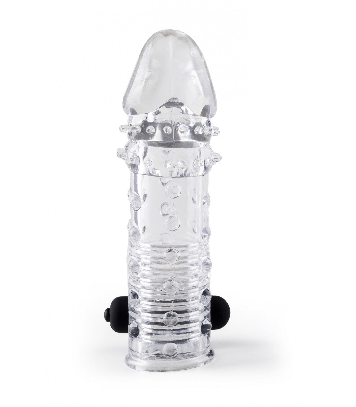 FUNDA REALISTA PARA PENE S11 TRANSPARENTE 15'5 CM CON VIBRACIÓN