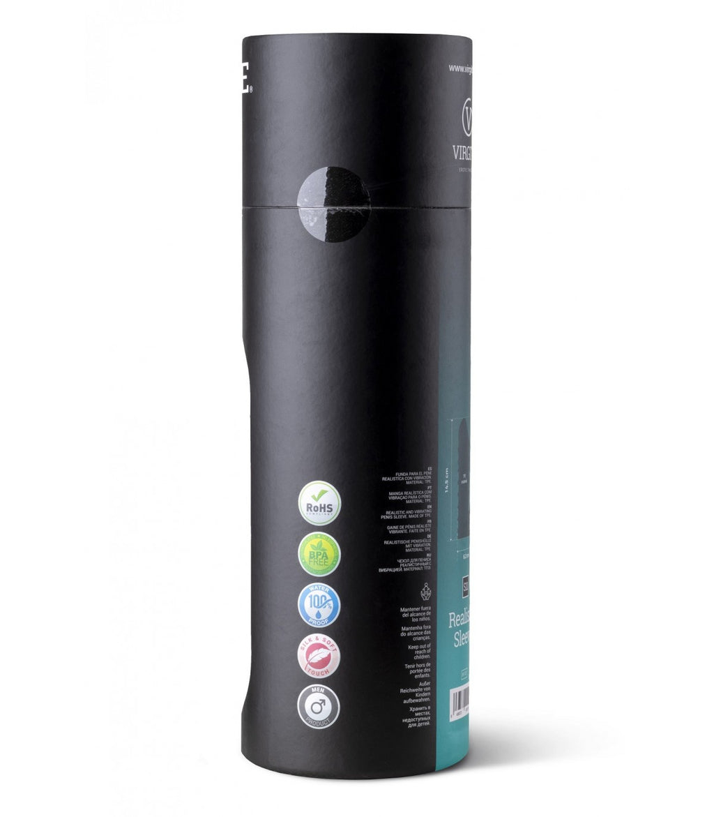 FUNDA REALISTA PARA PENE S11 TRANSPARENTE 15'5 CM CON VIBRACIÓN