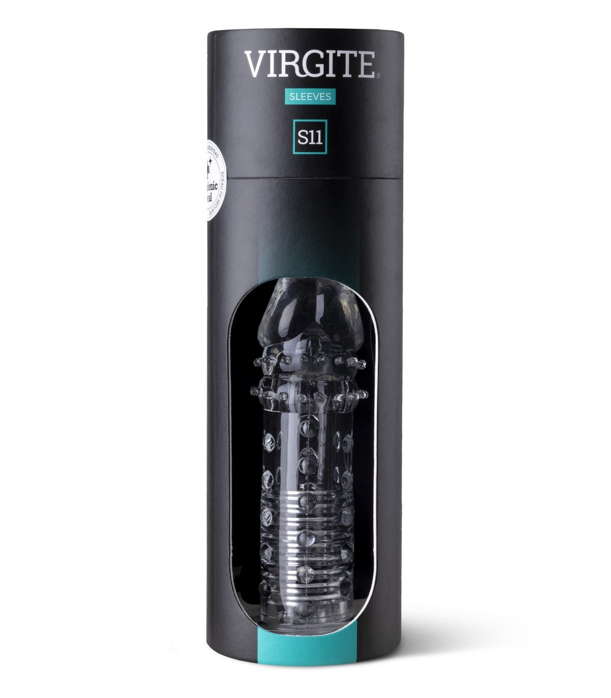 FUNDA REALISTA PARA PENE S11 TRANSPARENTE 15'5 CM CON VIBRACIÓN