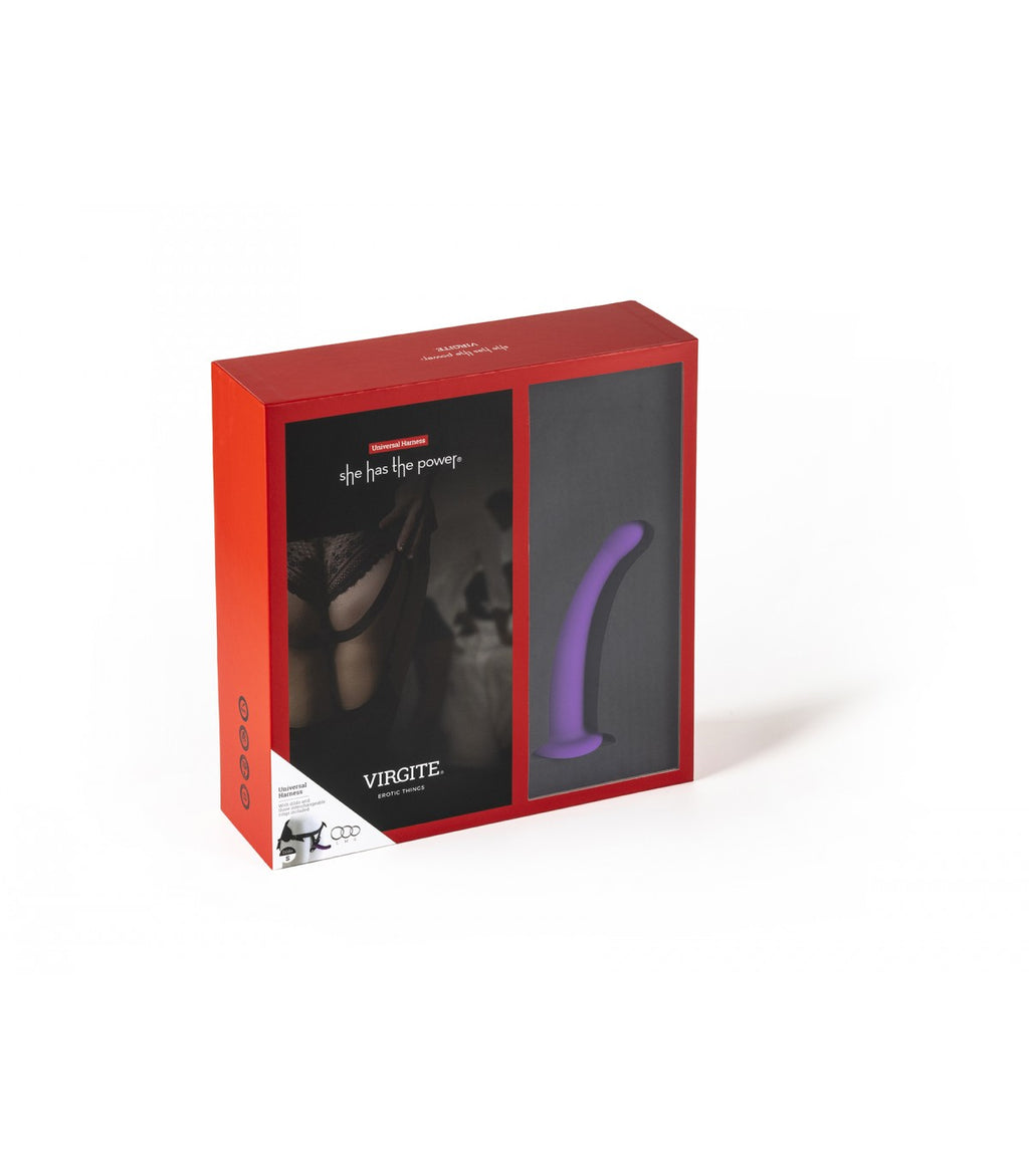 ARNÉS CON DILDO MORADO TALLA M