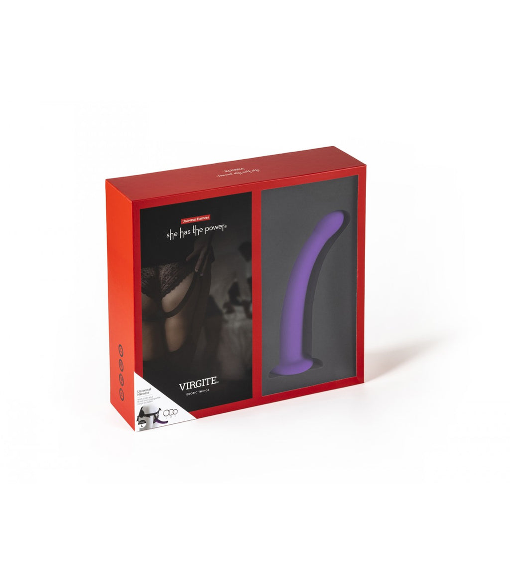 ARNÉS CON DILDO MORADO TALLA L