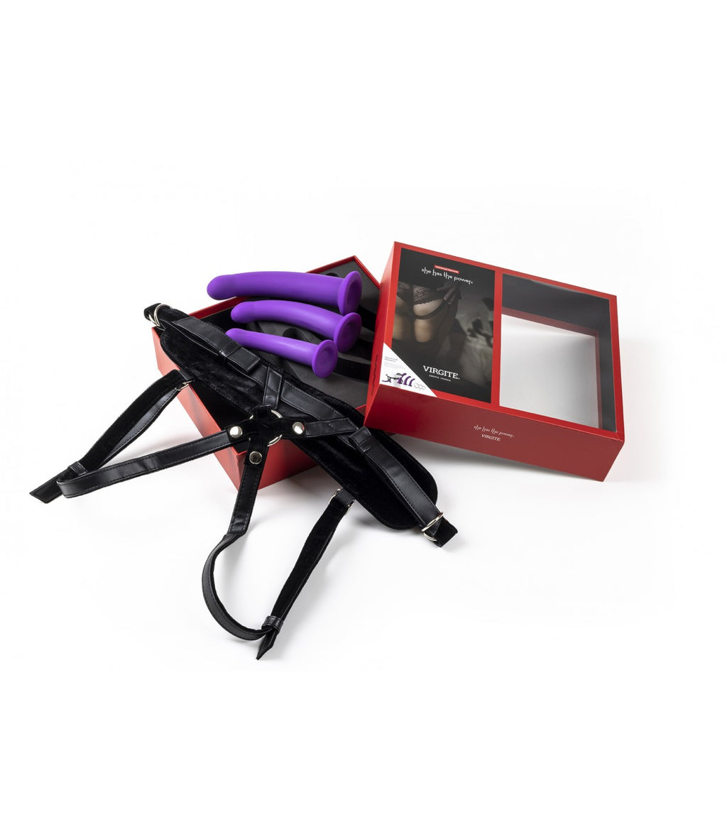ARNÉS CON DILDO VIOLETA SET TALLAS S / M / L