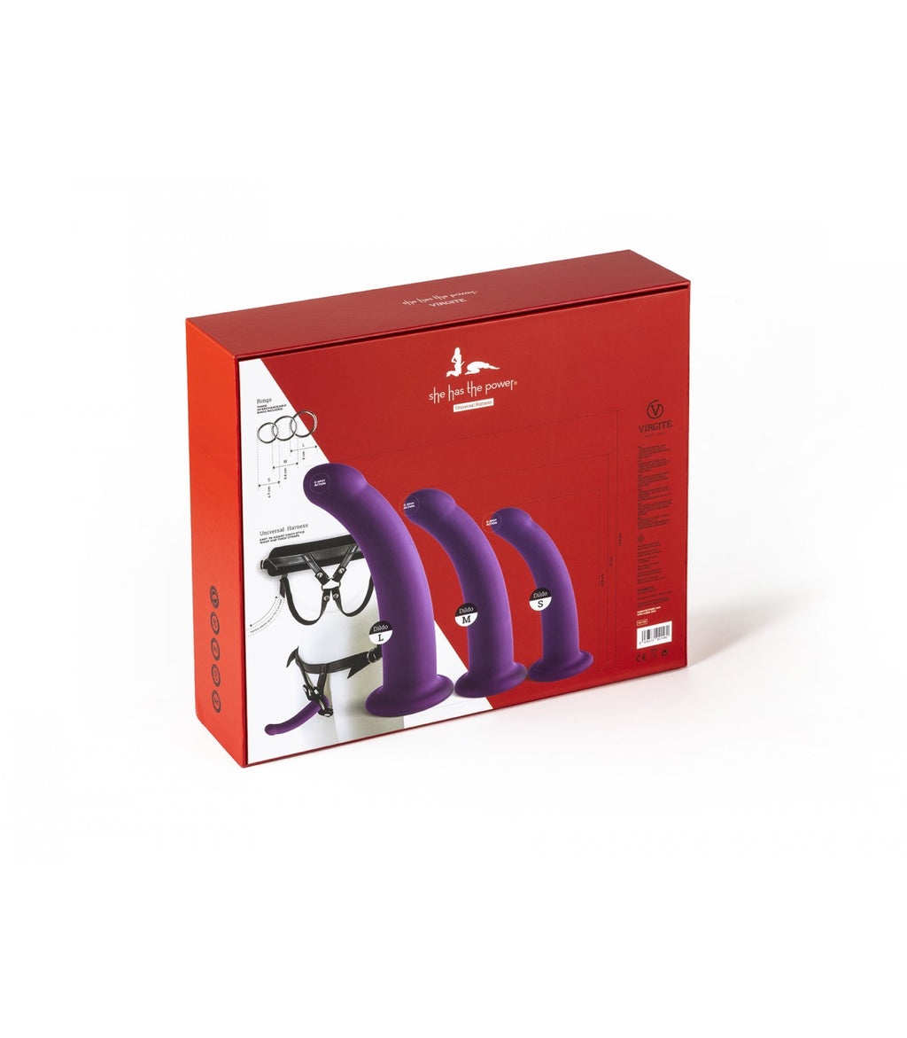 ARNÉS CON DILDO VIOLETA SET TALLAS S / M / L