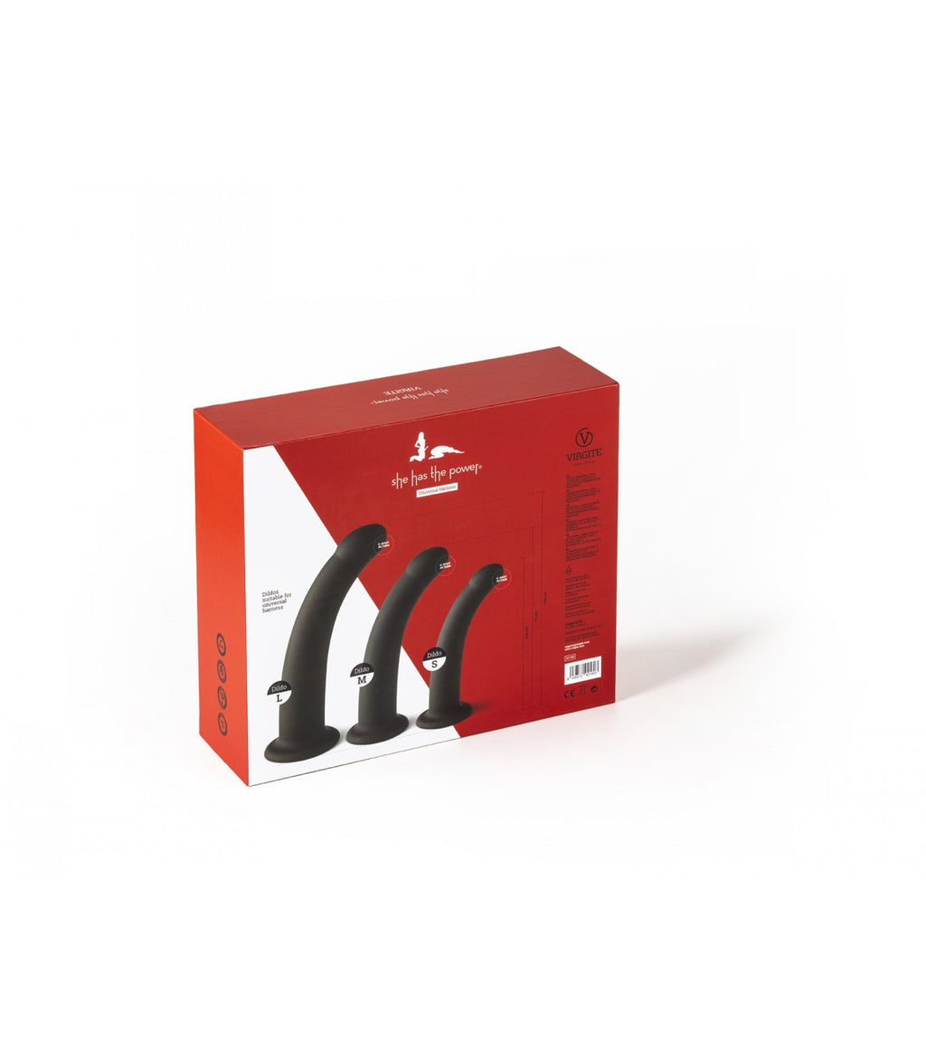 SET DE 3 DILDOS TALLA S / M / L NEGRO