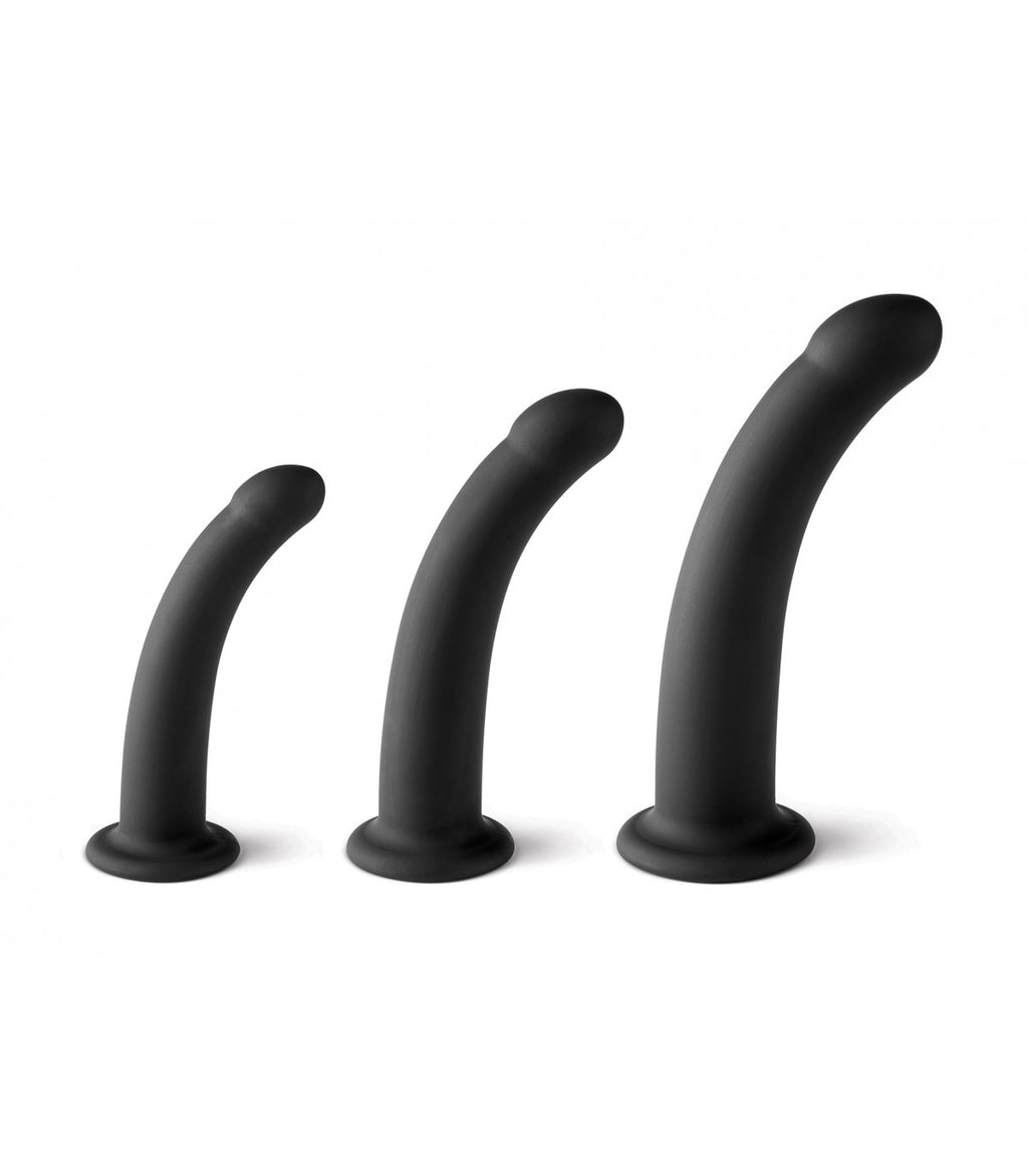 SET DE 3 DILDOS TALLA S / M / L NEGRO