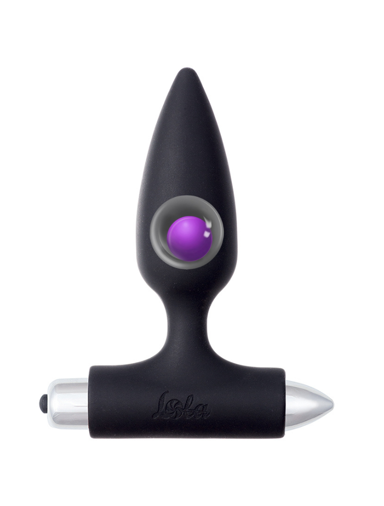 Lola Games - Plug Anal Vibrante con Bola Metálica Glory - Negro