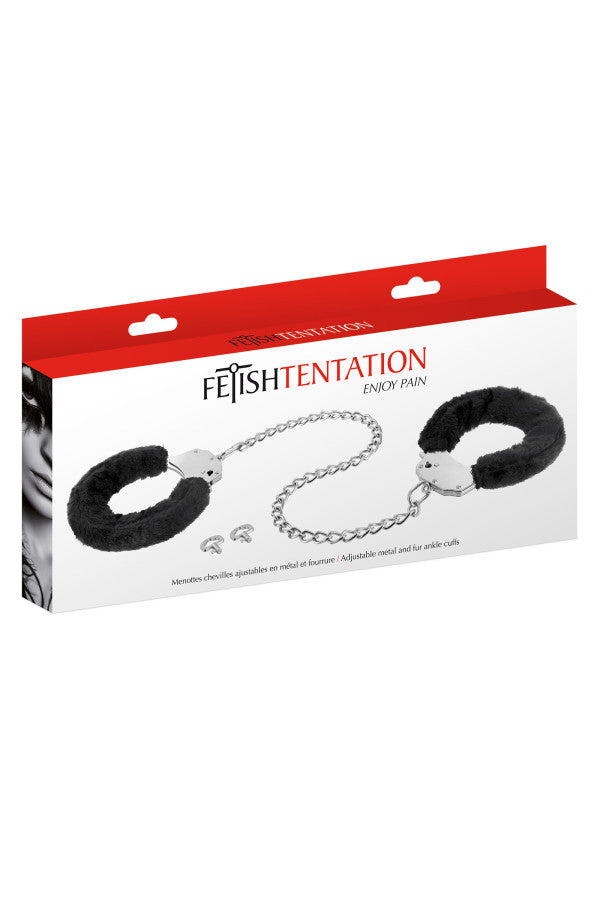 Fetish Tentation - Tobilleras con Peluche - Negro