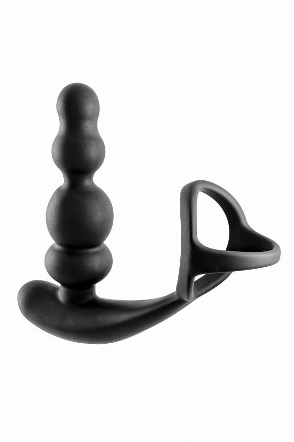 Blue Junker - Estimulador prostático rotatorio con doble anillo para pene
