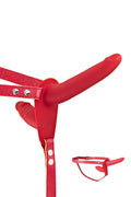 Fetish Tentation - Arnés Strap-On 15,5 cm - Rojo