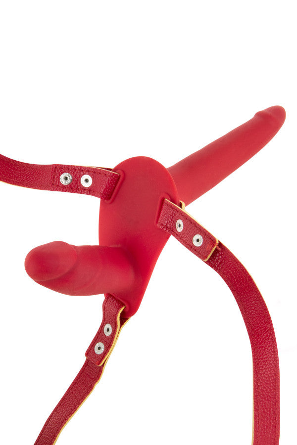 Fetish Tentation - Arnés Strap-On 15,5 cm - Rojo