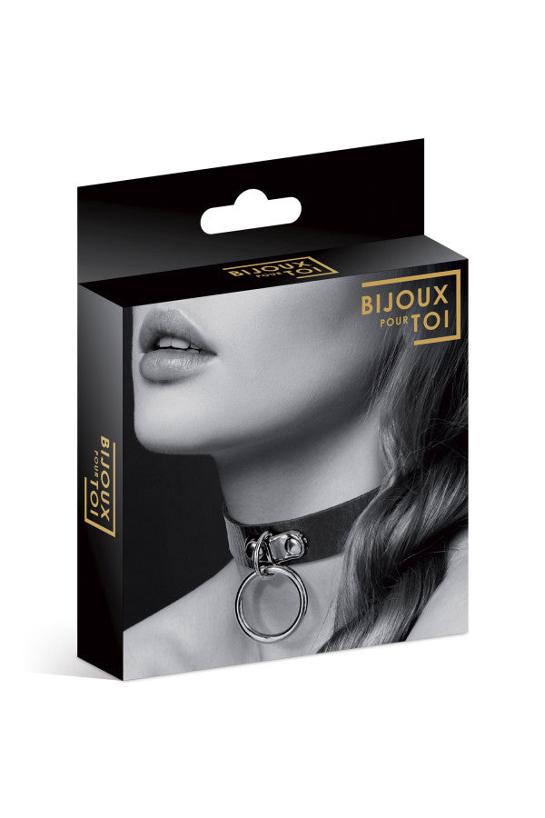 Bijoux Pour Toi - Collar con Anilla - Negro