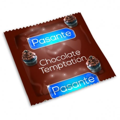 Pasante - Condones Chocolate Temptation - Bolsa de 144 Unidades