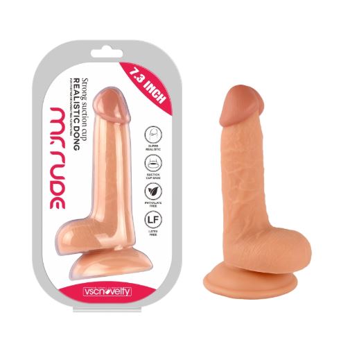 VSC Novelty - Dildo realista Mr. Rude - Color Carne - 7.3"