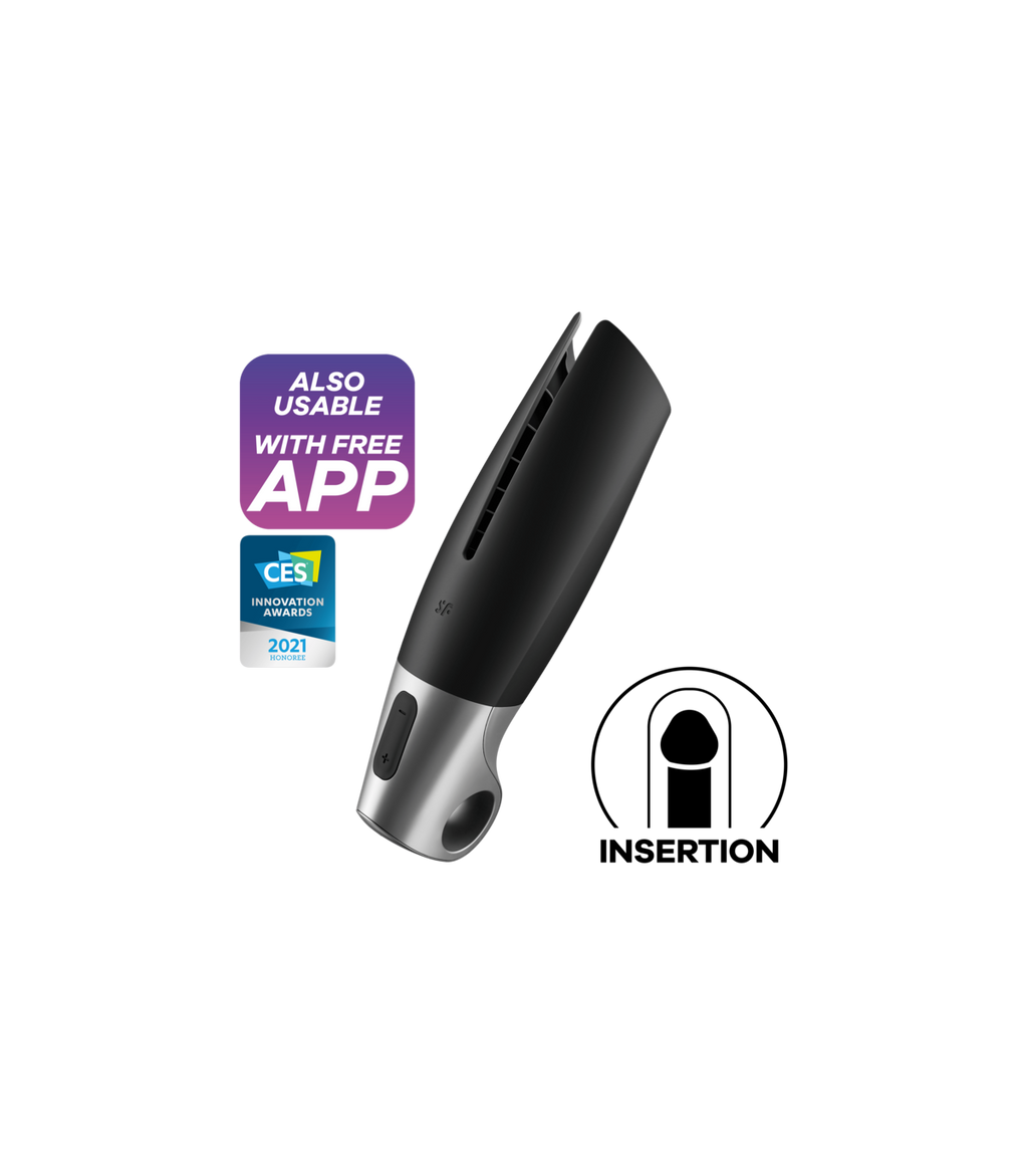 Satisfyer - Masturbador Power - Controlado por aplicación - Negro