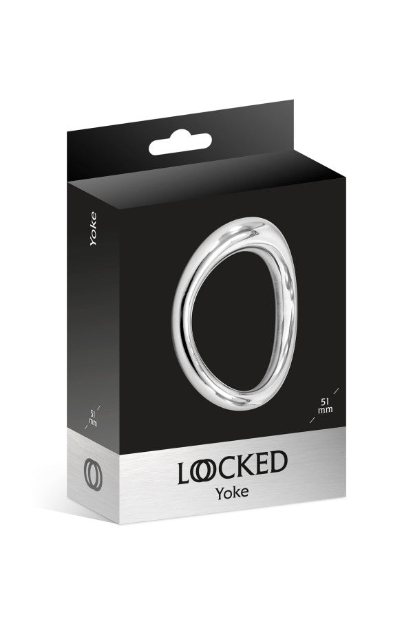 Locked - Aro para Pene Metálico Forma Ergonómica 5,10 cm - Yoke