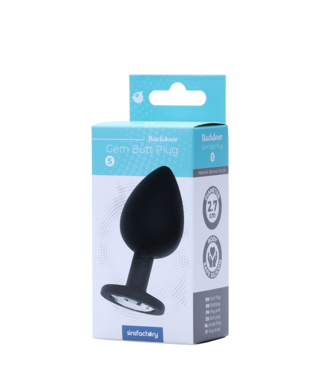 SinsFactory - Gem Butt Plug - S - Negro