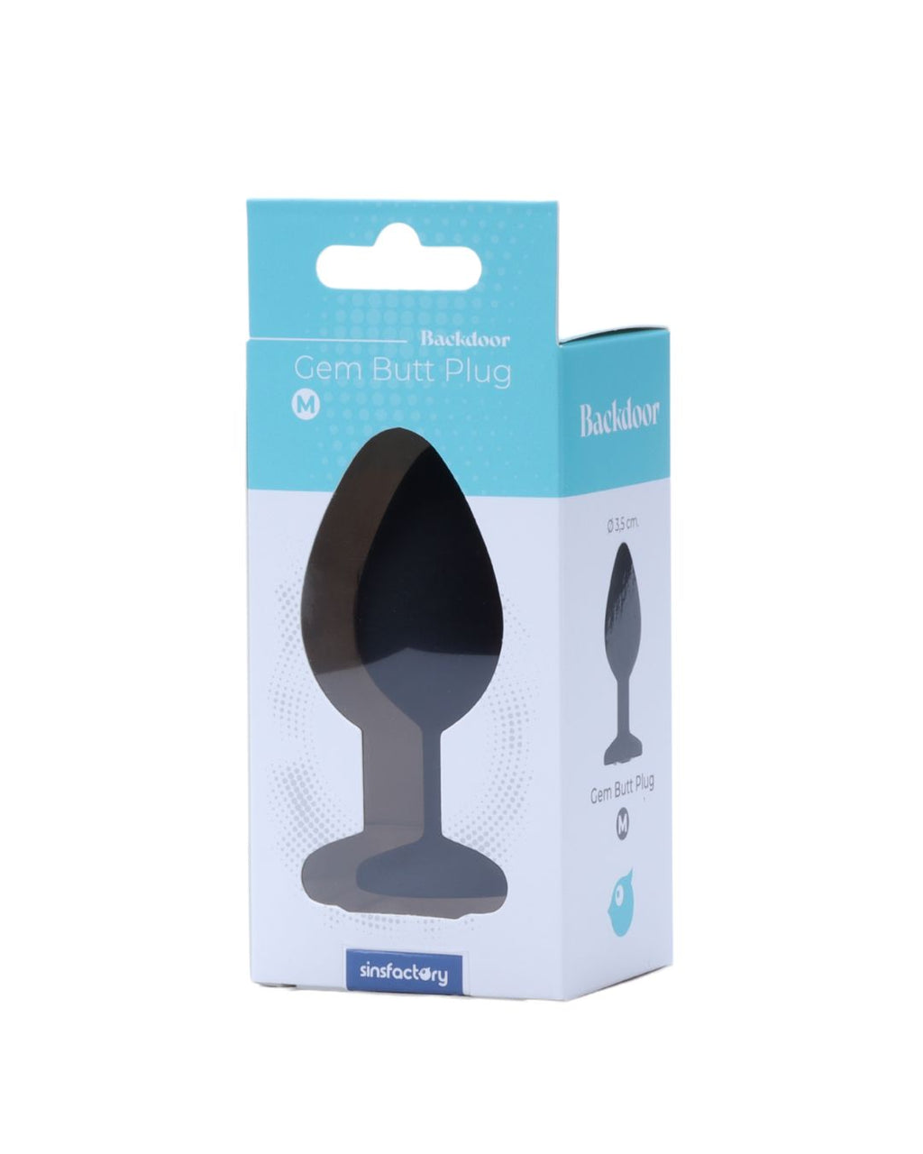 SinsFactory - Vibrador anal de gema - M - Negro