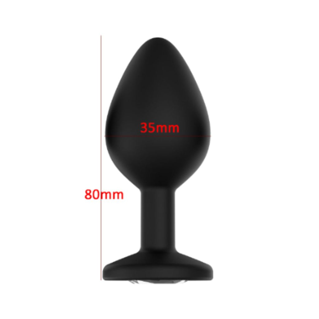 SinsFactory - Vibrador anal de gema - M - Negro
