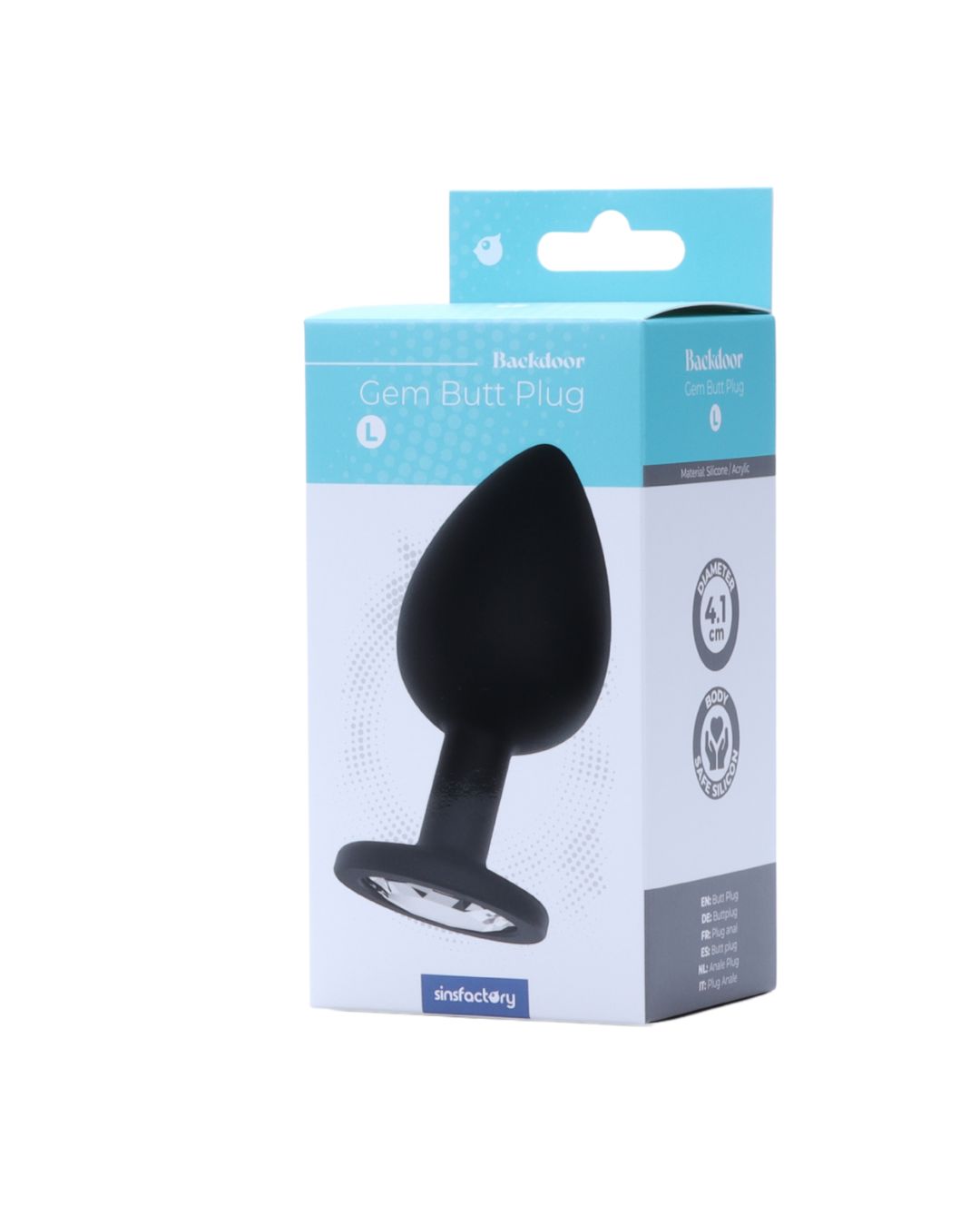 SinsFactory - Gem Butt Plug - L - Negro