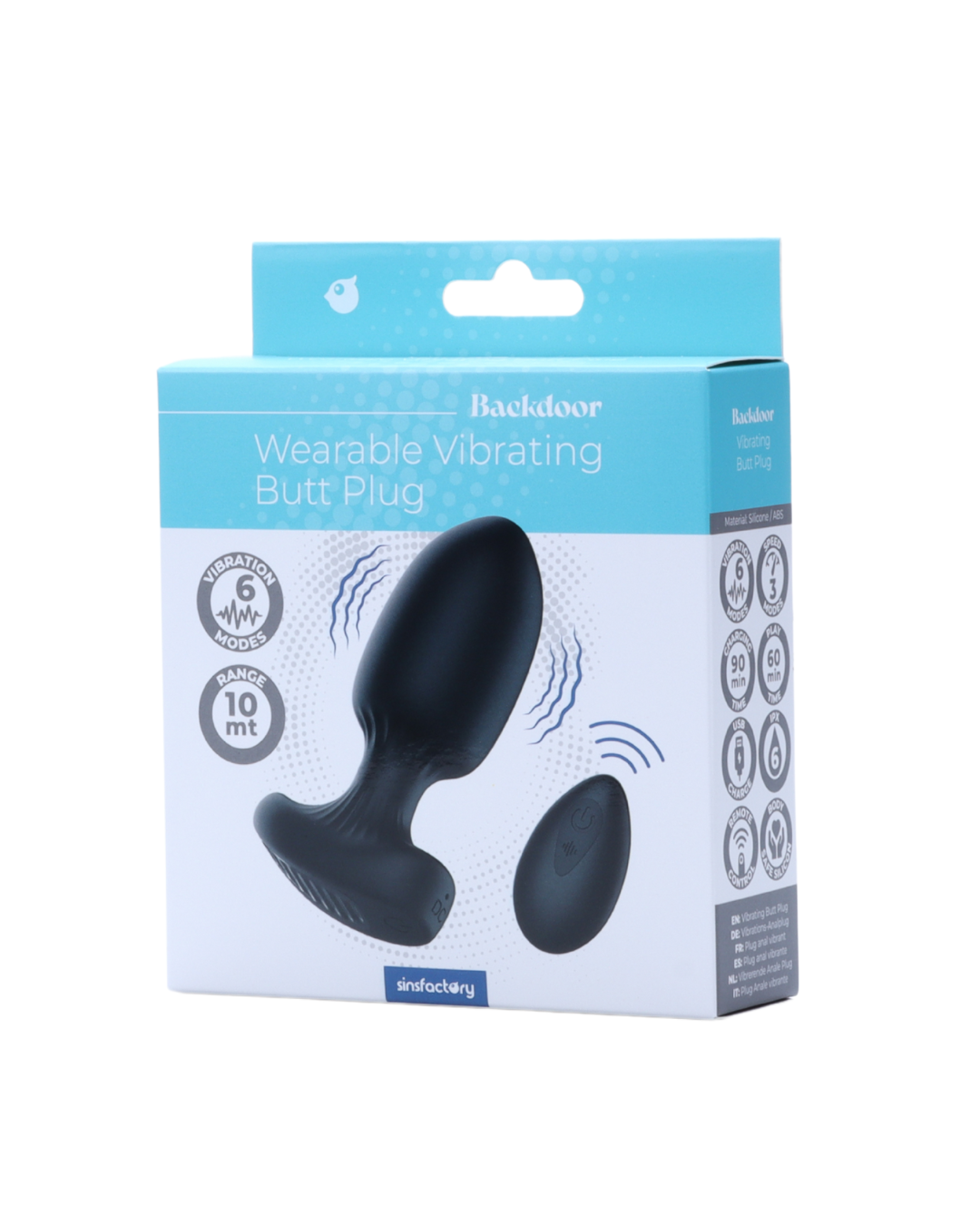 SinsFactory - Vibrador de tapón anal usable - M