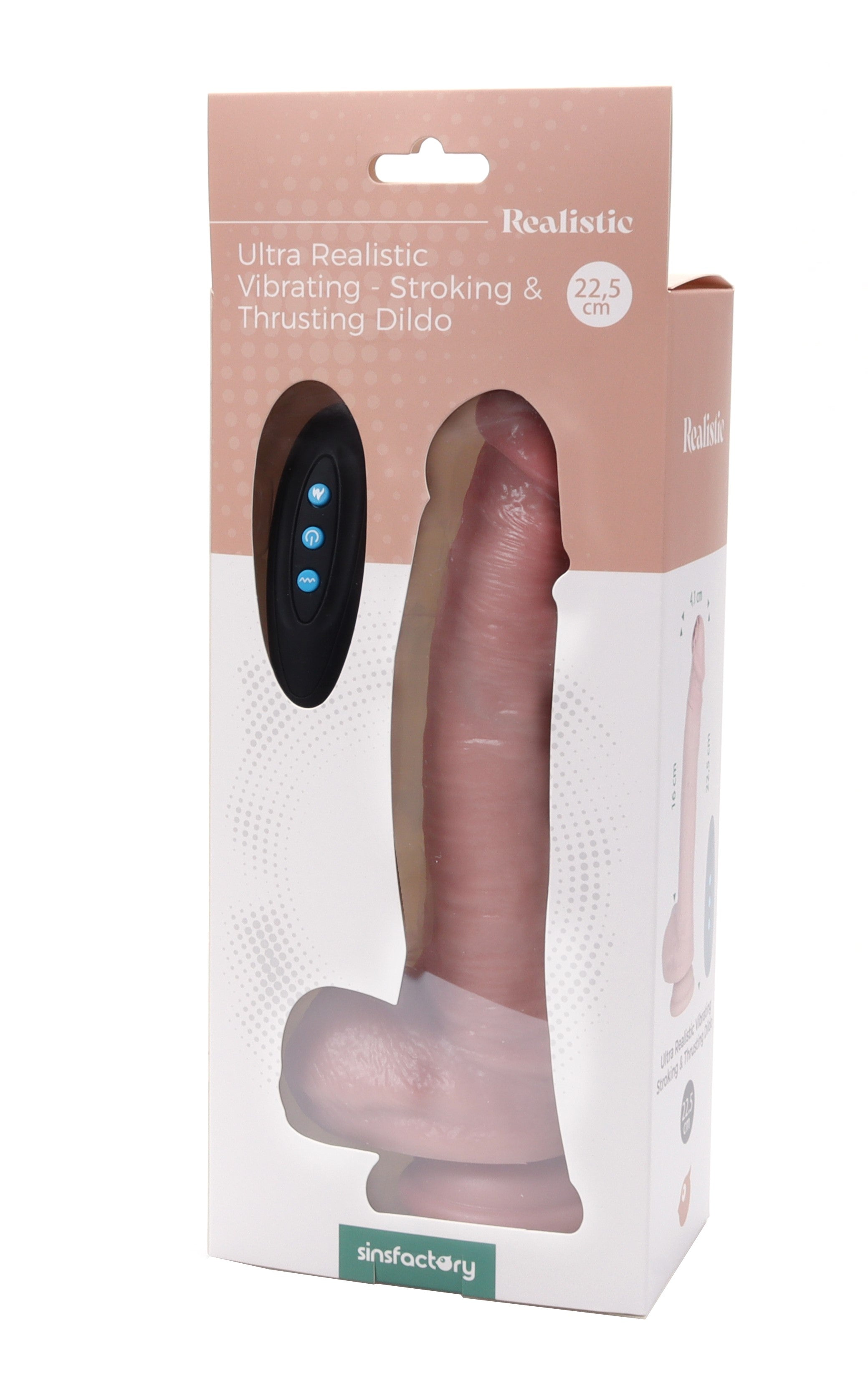 SinsFactory - Vibrador Ultra Realista - Dildo Vibratorio y Penetrador 22,50 cm