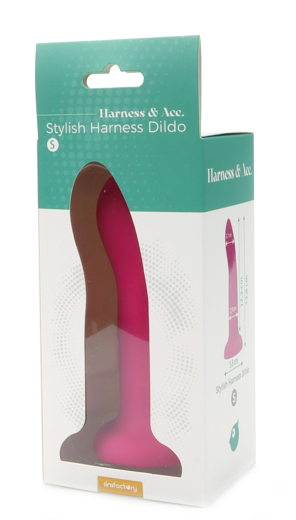 SinsFactory - Arnés con dildo elegante de 13,5 cm - S