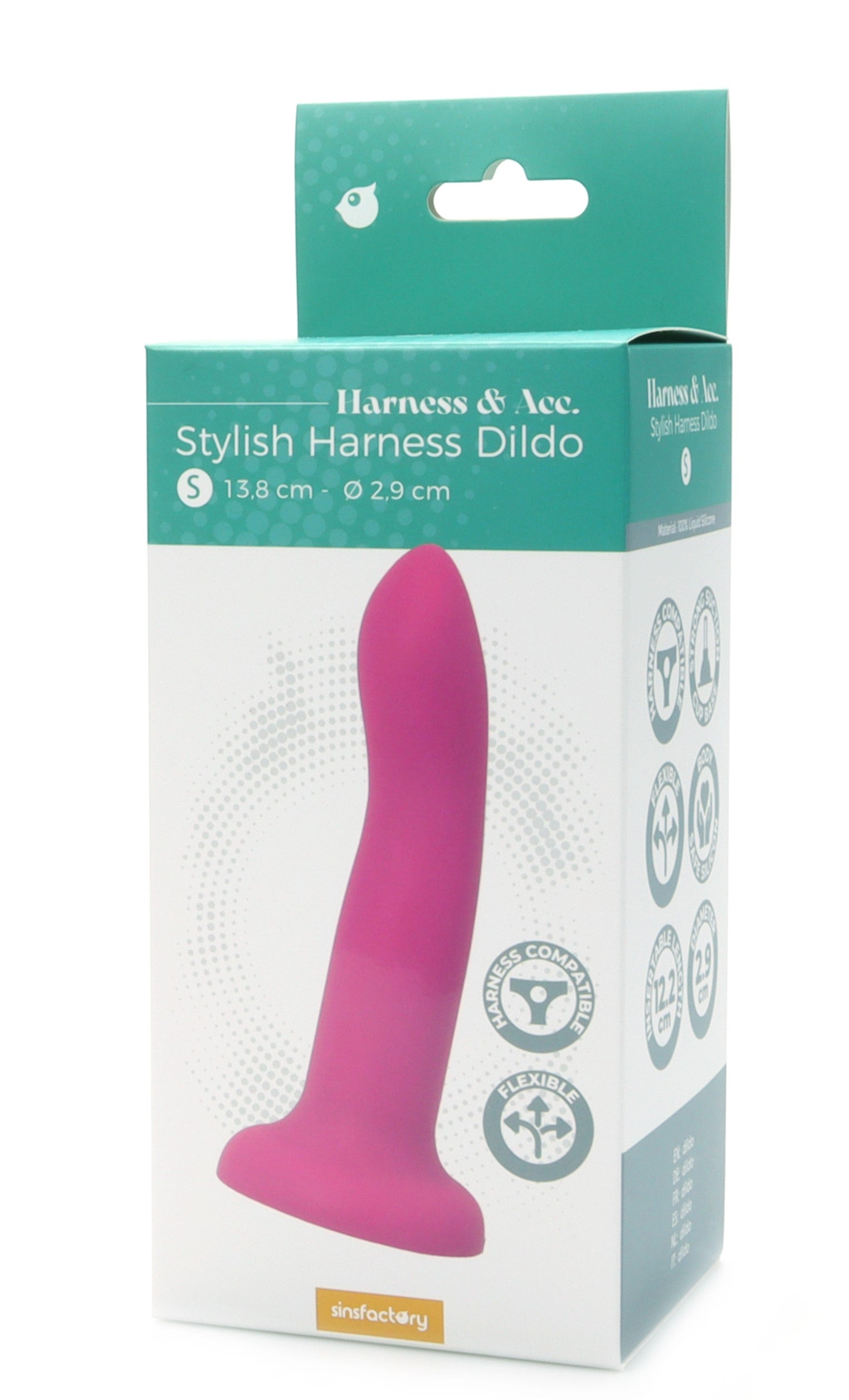 SinsFactory - Arnés con dildo elegante de 13,5 cm - S