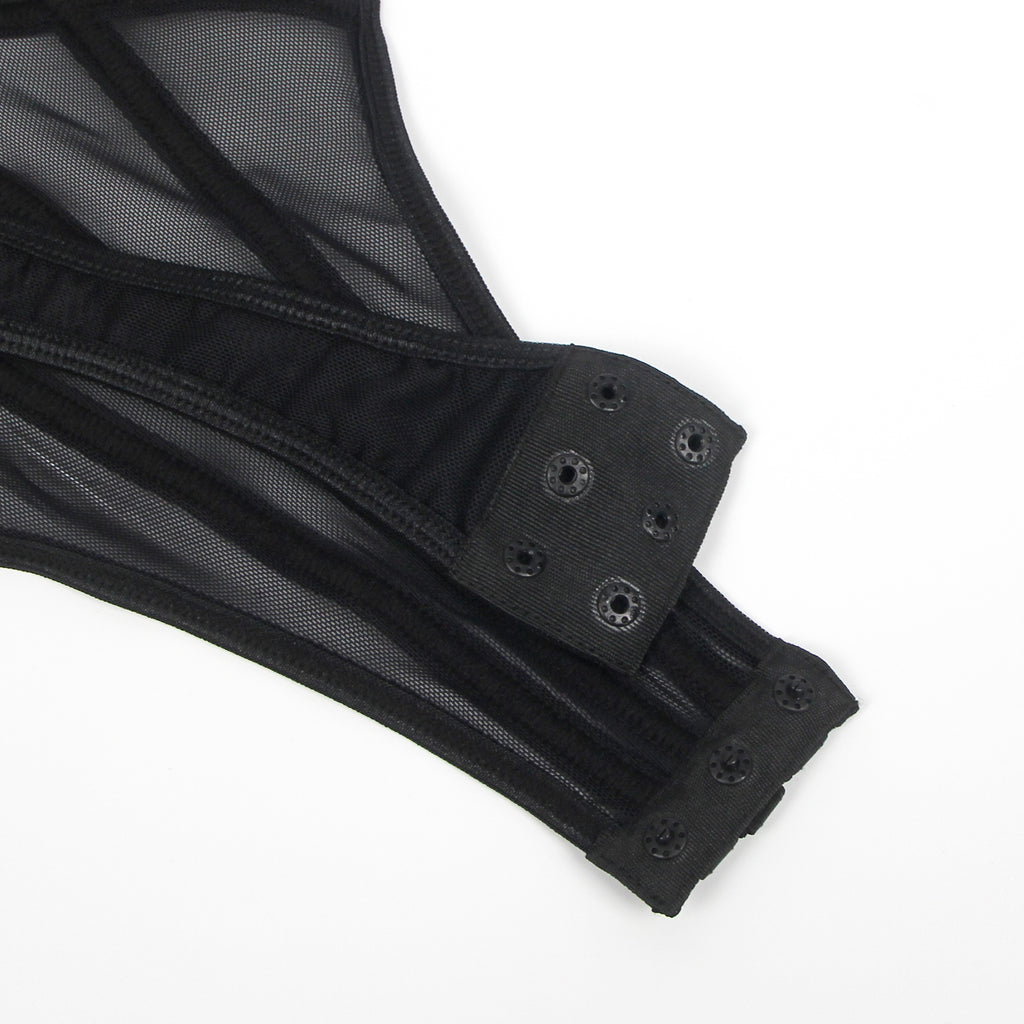 Oh Yeah - Body con Transparencias y Gargantilla con Cadenas