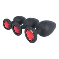 JUEGO DE TAPONES X3 E13 SILICONA NEGRO-RUBÍ