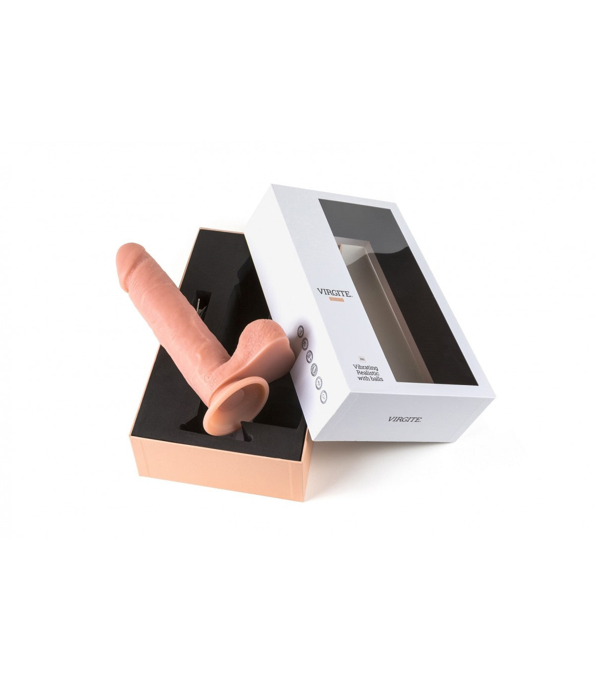 VIBRADOR REALISTA R6" 24,5 CM CON MANDO A DISTANCIA"