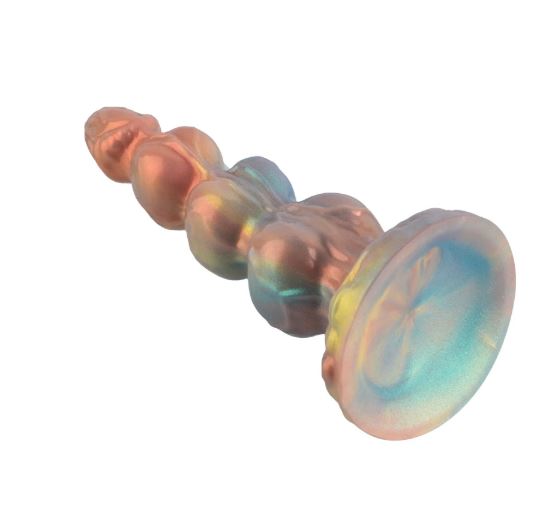 VSC Novedad - Dildo de Silicona Multicolor con Purpurina - Dominator