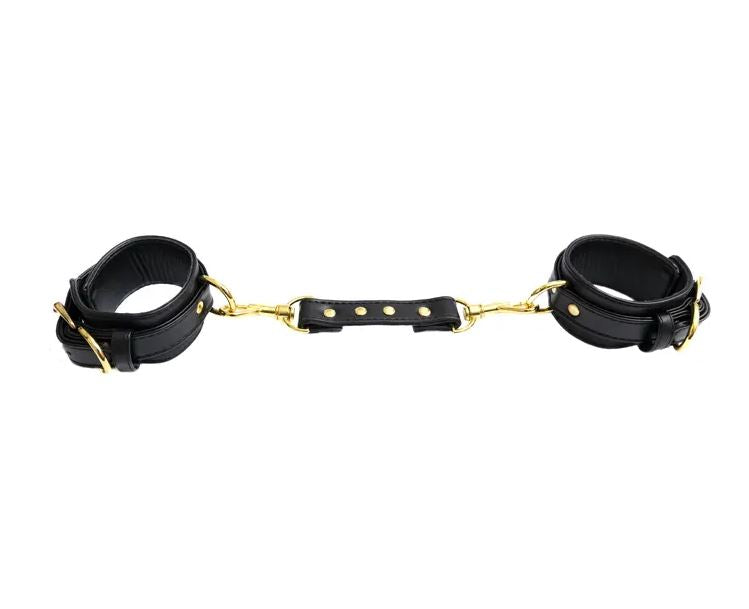 Fantasy Fetish - Esposas de lujo negras con detalle dorado