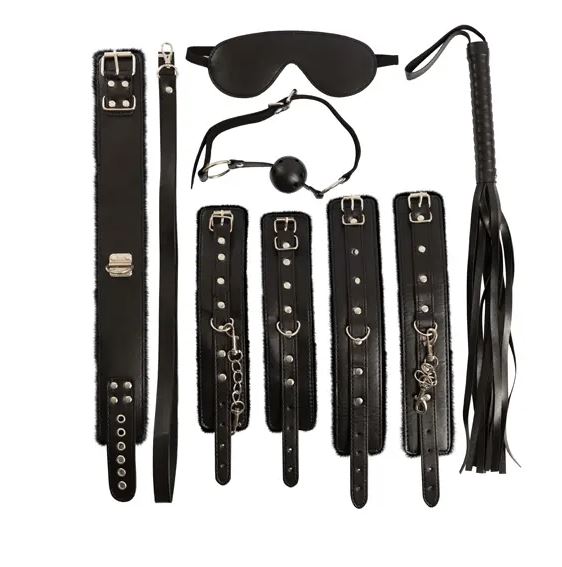 Fantasy Fetish - Set BDSM de 8 piezas - Negro