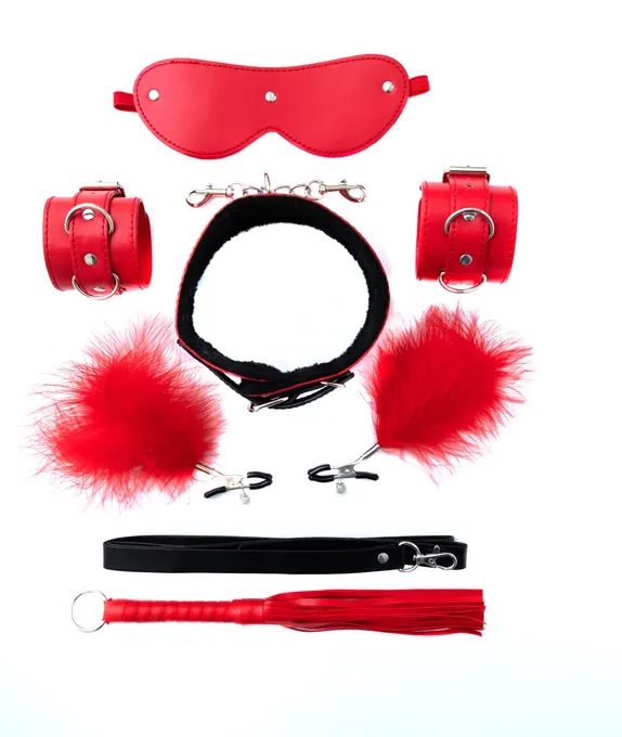 Fantasy Fetish - Set BDSM 6 Piezas - Rojo
