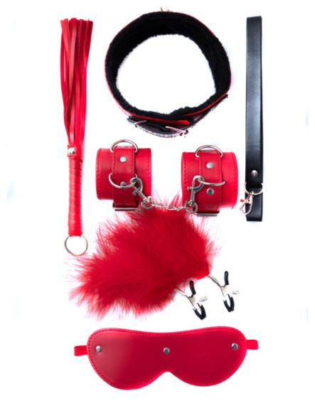 Fantasy Fetish - Set BDSM 6 Piezas - Rojo