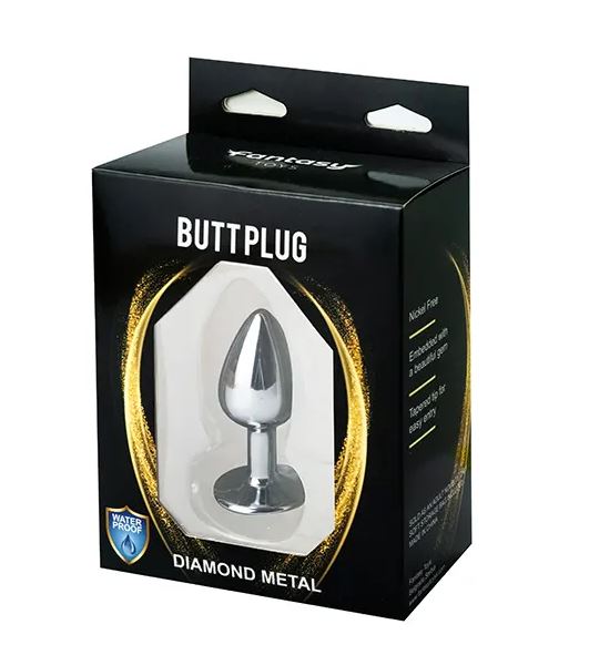 Fantasy Toys - Plug de aluminio con joya violeta - S