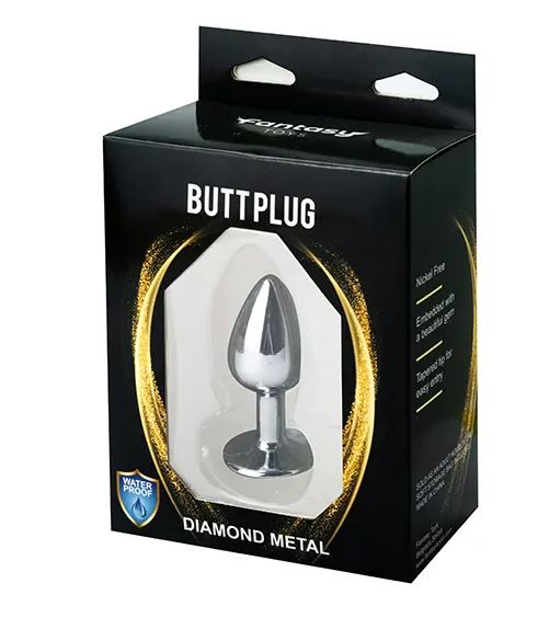 Fantasy Toys - Plug de Aluminio con Joya Plateada - S