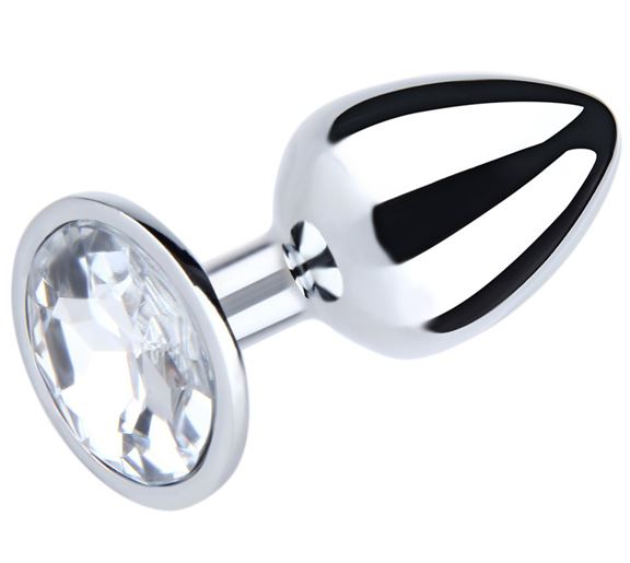 Fantasy Toys - Plug de Aluminio con Joya Plateada - S