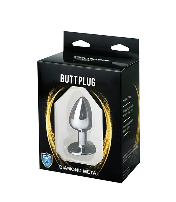 Fantasy Toys - Plug de aluminio con joya roja - M