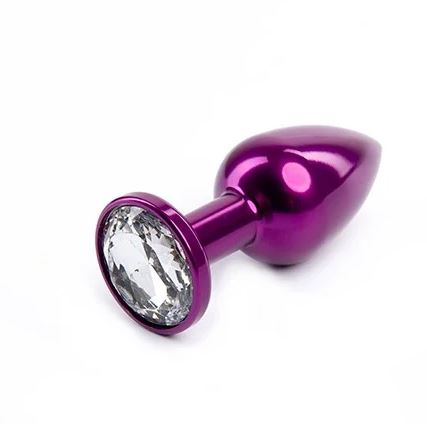 Fantasy Toys - Plug de metal violeta con gema de plata - S