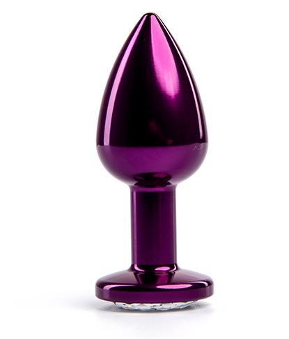 Fantasy Toys - Plug de metal violeta con gema de plata - S