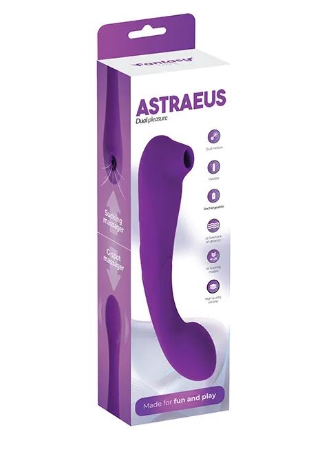 Fantasy Toys - Vibrador Doble - Punto G y Succionador de Clítoris - Astraeus