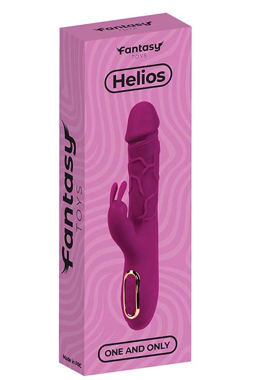 Fantasy Toys - Vibrador Rabbit Realista Calentable - Morado - Helios
