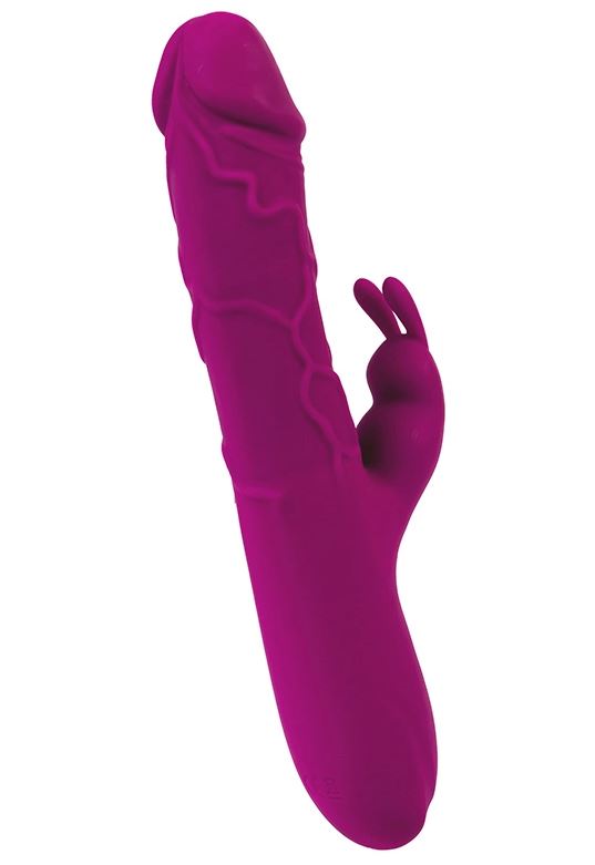 Fantasy Toys - Vibrador Rabbit Realista Calentable - Morado - Helios