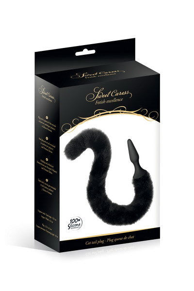 Dulce Caricia - Plug con Cola de Gata - Negro