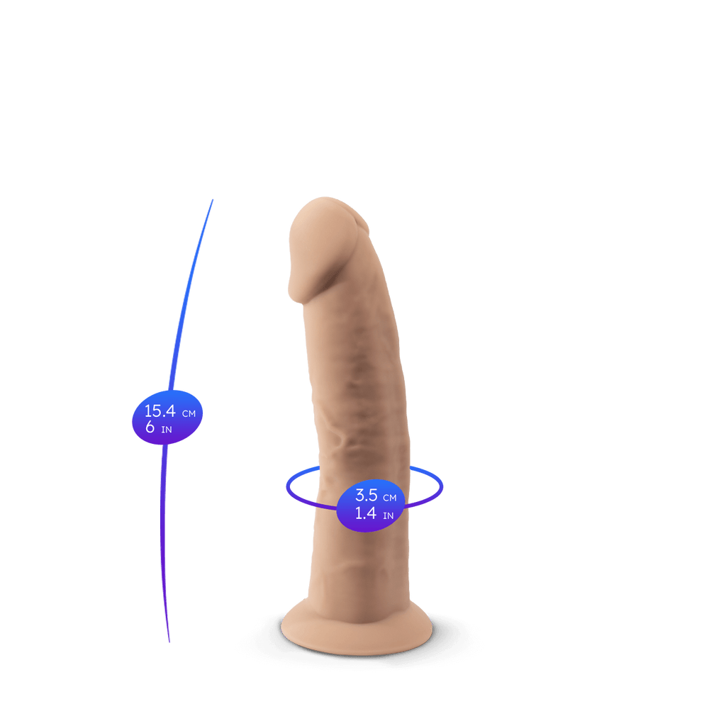 Silexd - Dildo Premium de Silicona Mod.2 6'' - Color Carne