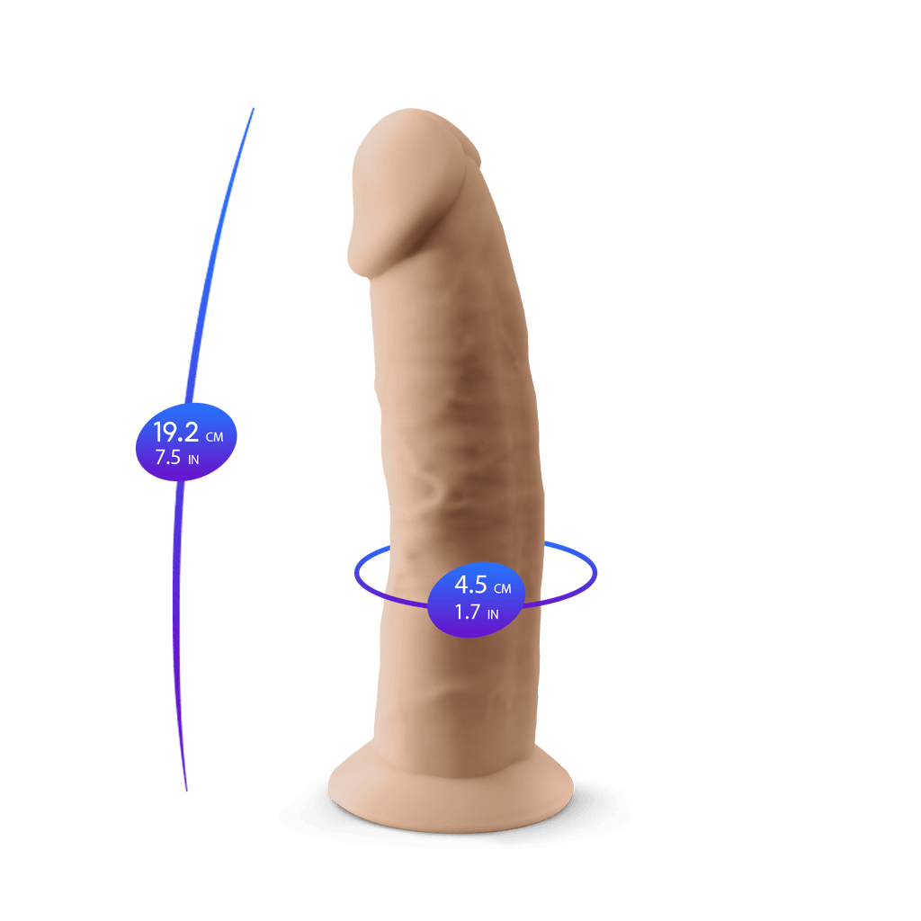 Silexd - Dildo Premium de Silicona Mod.2 7.5'' - Color Carne