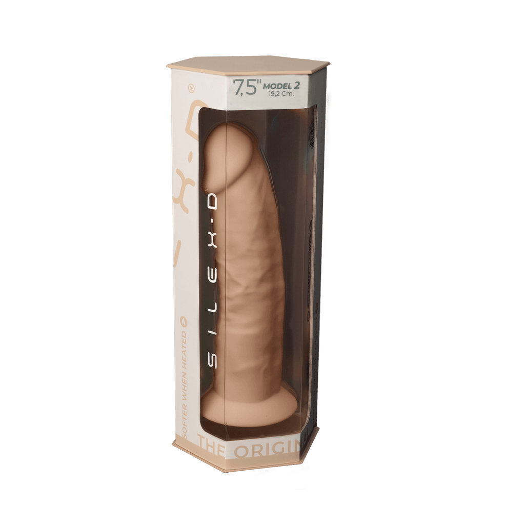 Silexd - Dildo Premium de Silicona Mod.2 7.5'' - Color Carne