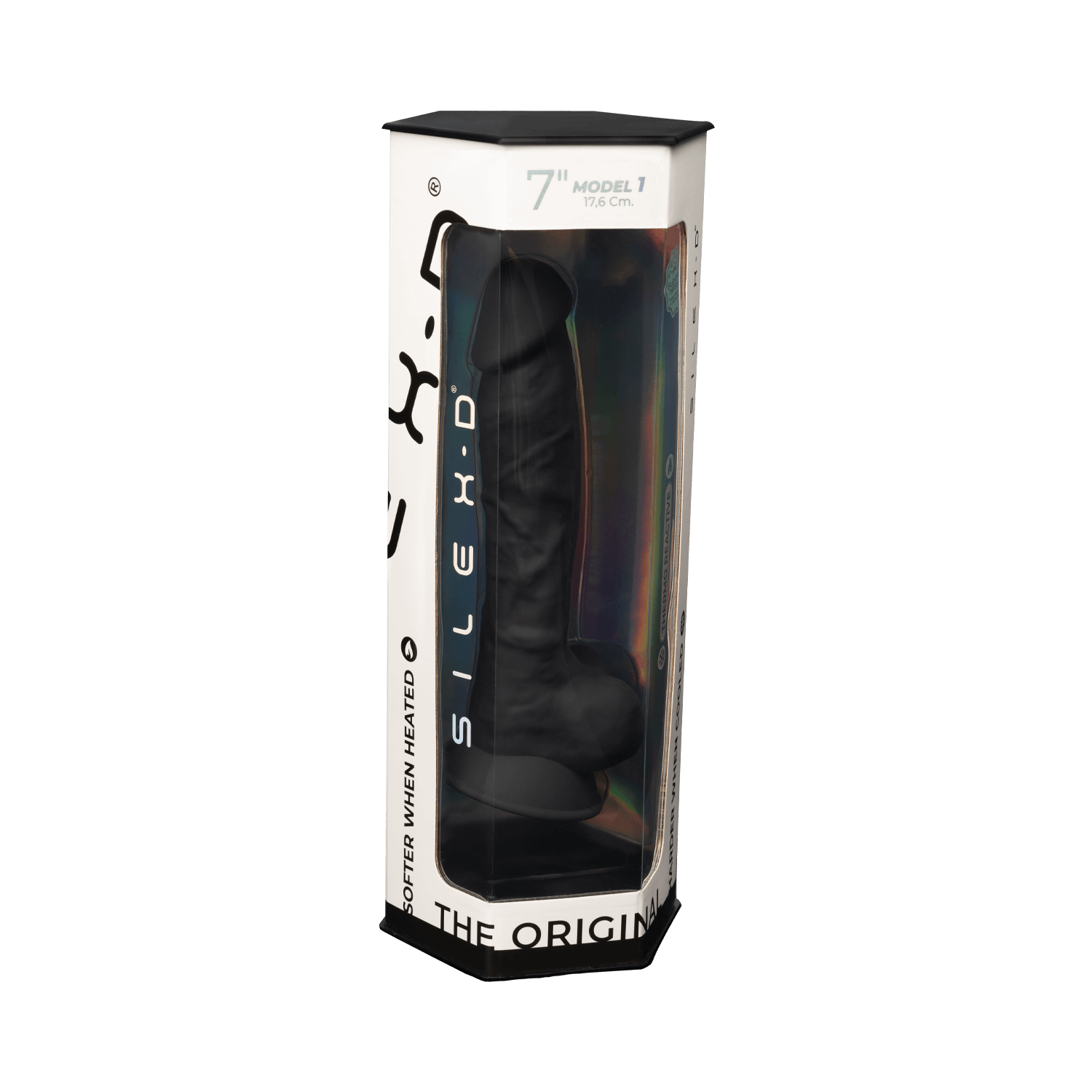 Silexd - Dildo de silicona premium Mod.1 7'' - Negro