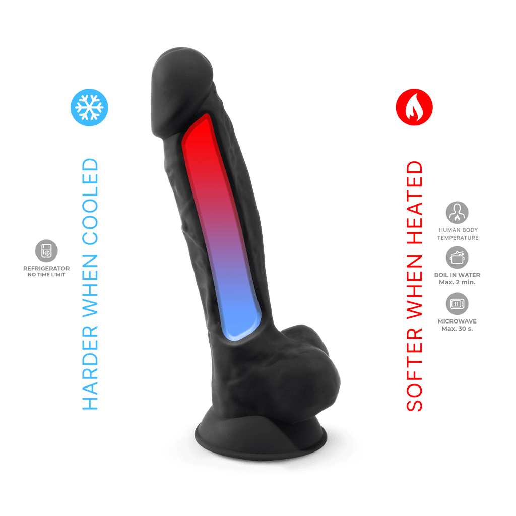 Silexd - Dildo de silicona premium Mod.1 7'' - Negro